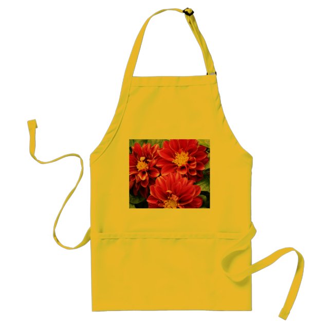 Red Dahlias Standard Apron (Front)