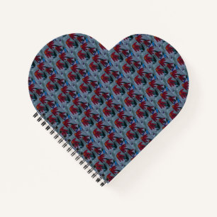 Red Daisies Heart Notebook