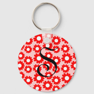 Red Daisies Key Ring