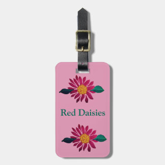 Red Daisies Luggage Tag