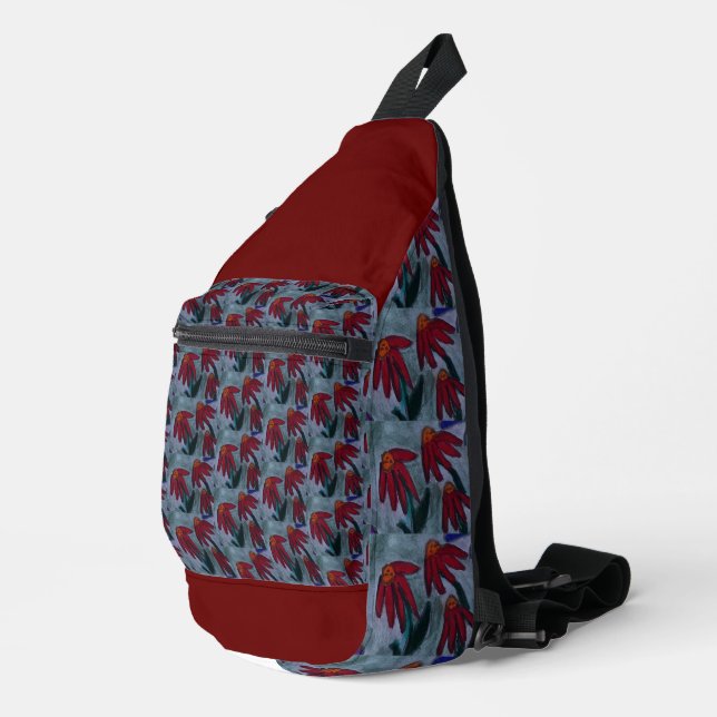 Red Daisies Sling Bag (Right Corner)