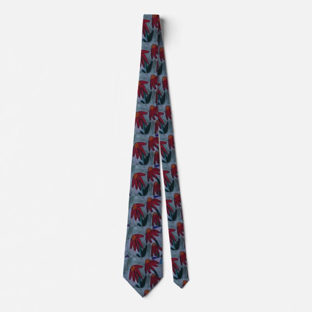 Red Daisies Tie (Front)