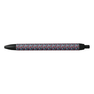 Red Daisy Black Ink Pen
