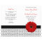 Red Daisy Black White Polka Dot Wedding Program