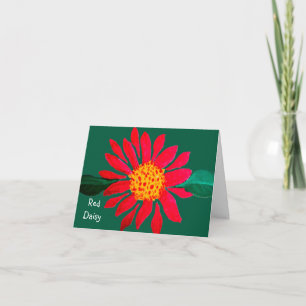 Red Daisy  Card