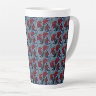 Red Daisy Latte Mug