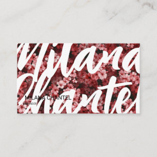 Red Daisy Modern Trendy Flower Florist  Business Card