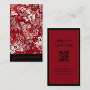 Red Daisy Modern Trendy Flower Florist  Business Card