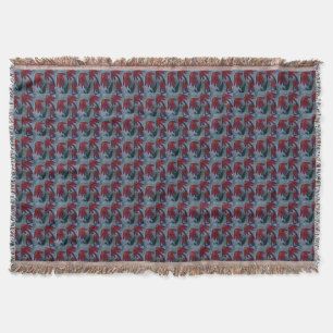 Red Daisy Throw Blanket