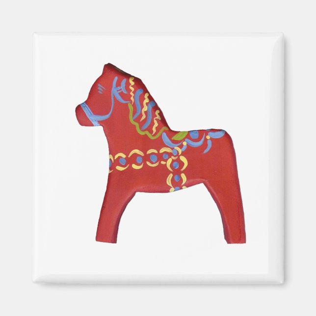 Red Dala horse # 1 magnet (Front)
