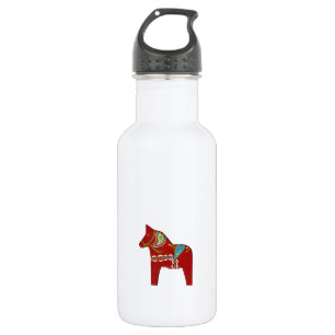 Red Dala Horse # 2 532 Ml Water Bottle