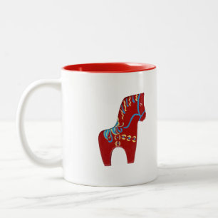 Red Dala Horse # 6 Mug