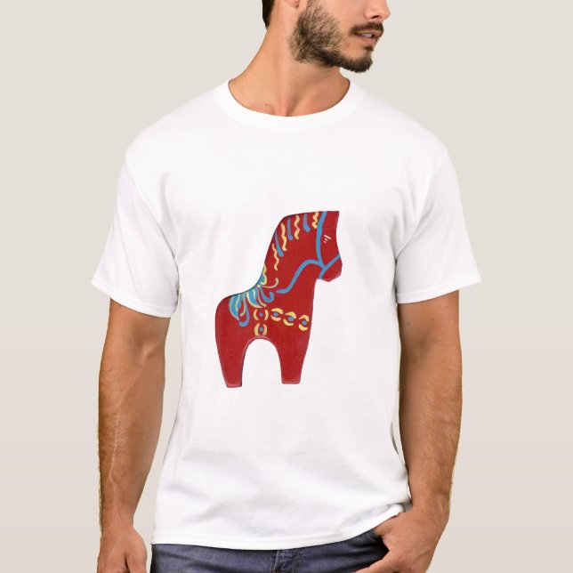 Red Dala Horse clothes T-Shirt (Front)
