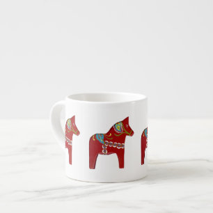 Red Dala Horse Espresso Cup