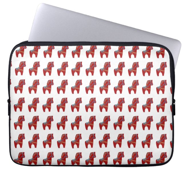 Red Dala Horse Laptop Sleeve (Front)