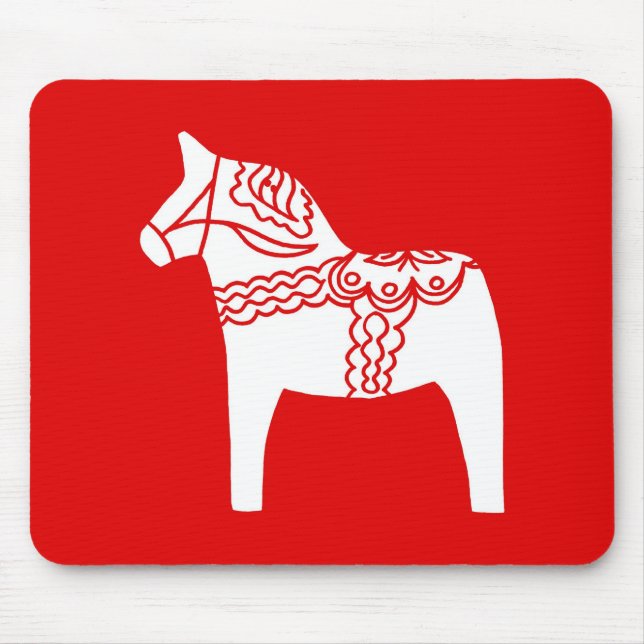 Red Dala Horse Mouse Mat (Front)