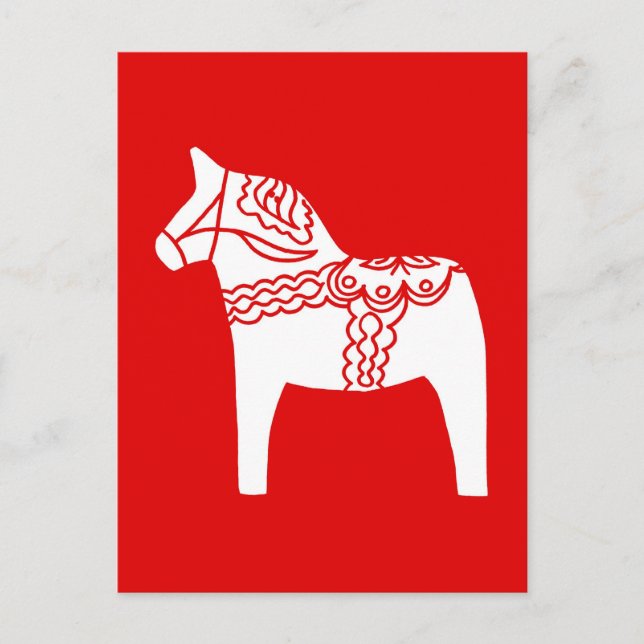 Red Dala Horse Postcard (Front)