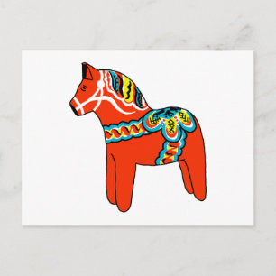 Red Dala Horse Postcard