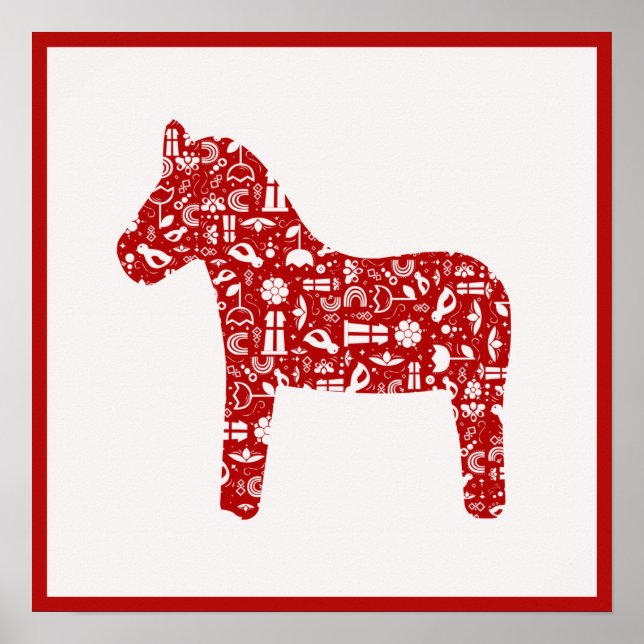 Red Dala Horse Poster (Front)