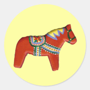 Red Dala Horse Sticker
