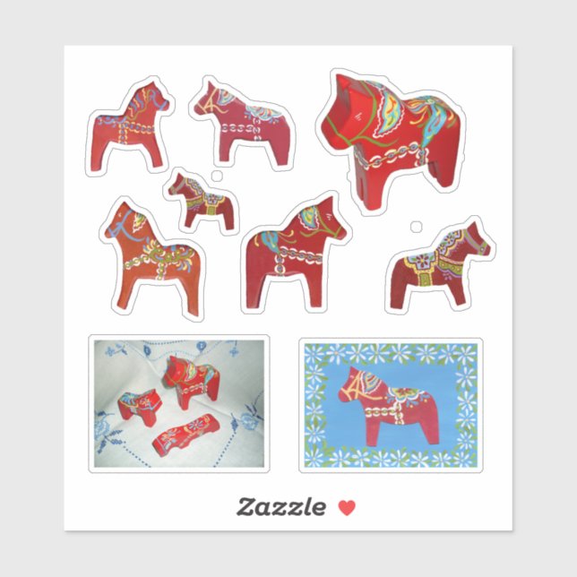 Red Dala Horses (Sheet)