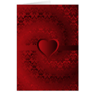 Red damask heart