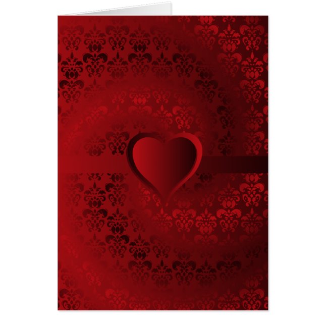 Red damask heart (Front)