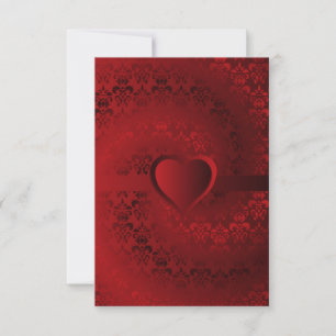 Red damask heart