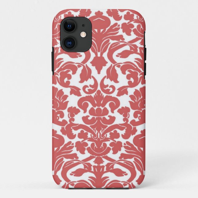 Red Damask iPhone 5 Case (Back)