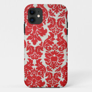 Red Damask Pattern for I Phone iPhone 11 Case