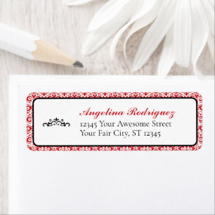 Red Damask Pattern Graduation