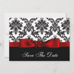 red damask Save the date