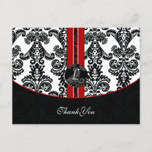 red damask ThankYou Cards
