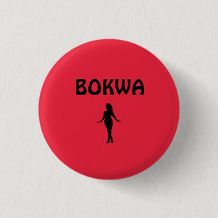 Red Dancer Silhouette Bokwa 3 Cm Round Badge