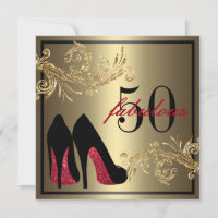 Red Dancing Shoes - Fabulous 50th Birthday