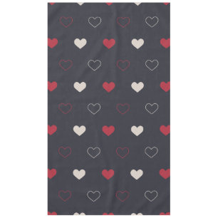 Red & dark Heart Seamless Pattern Cute Minimal Tablecloth