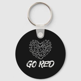 Red Day Go Red Heart Disease Awareness Gifts Women Key Ring
