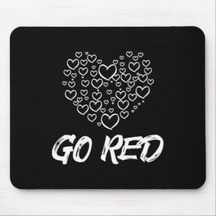 Red Day Go Red Heart Disease Awareness Gifts Women Mouse Mat