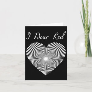 Red Day Heart Ribbon Costume Heart Disease Month Card