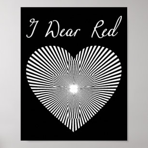 Red Day Heart Ribbon Costume Heart Disease Month  Poster
