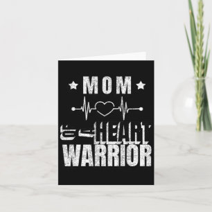 Red Day Mum Of A Heart Warrior Saying Card