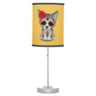 Red Day of the Dead Sugar Skull Wolf Cub