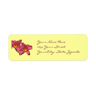 Red Daylily Address Label