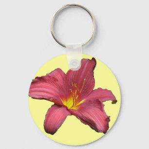 Red Daylily Coordinating Items Key Ring