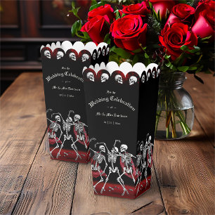 Red Death Dancing Skeletons Gothic Wedding Favour Box