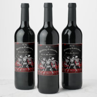 Red Death Dancing Skeletons Gothic Wedding