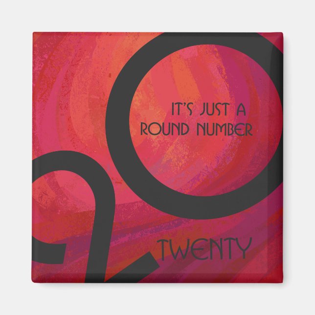 Red Decade Birthdday Magnet (Front)