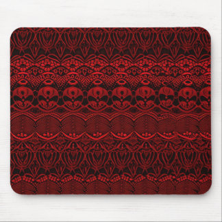 Red Deco Lace Mouse Mat