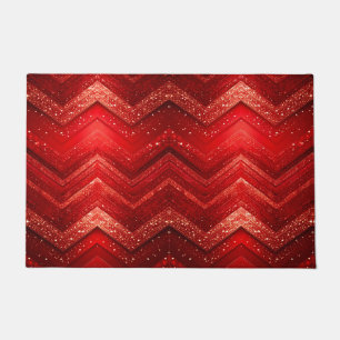 Red Decorative Christmas Glitter Holiday Doormat