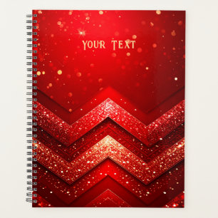 Red Decorative Christmas Glitter Holiday Planner